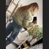 Kurtka puchowa khaki ze stójką  M